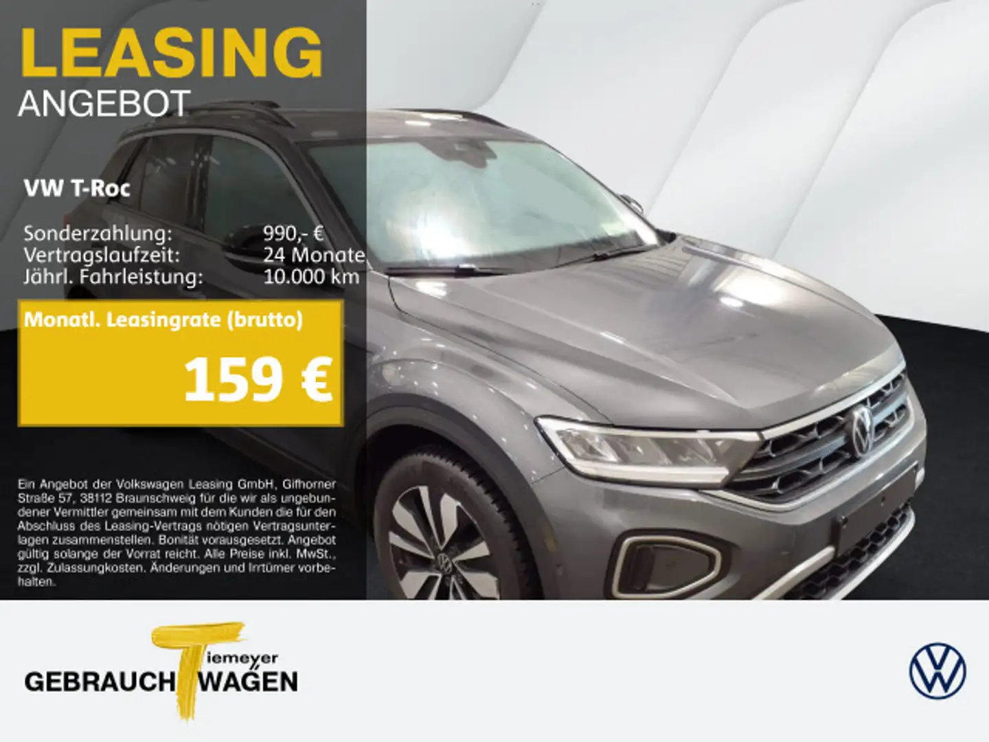 Volkswagen T-Roc 1.0 TSI GOAL NAVI ASSIST APP-CON PRIVCAY Grau - 1