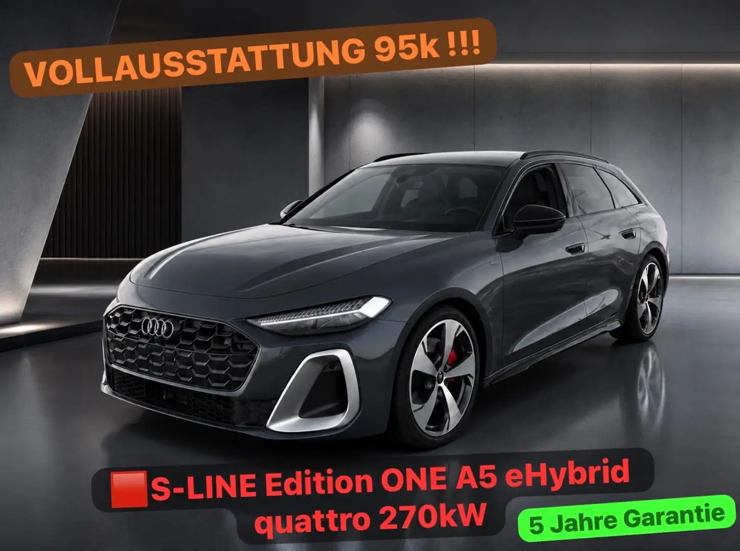 Audi A5 A5 NP95k EDITION ONE SLINE 270kW AHK HEADUP PANO Grau - 1