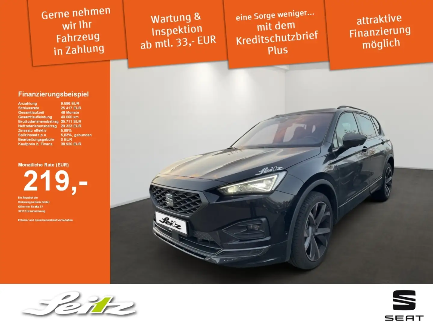 SEAT Tarraco 2.0 TDI FR *NAVI*KAMERA*LED* Noir - 1
