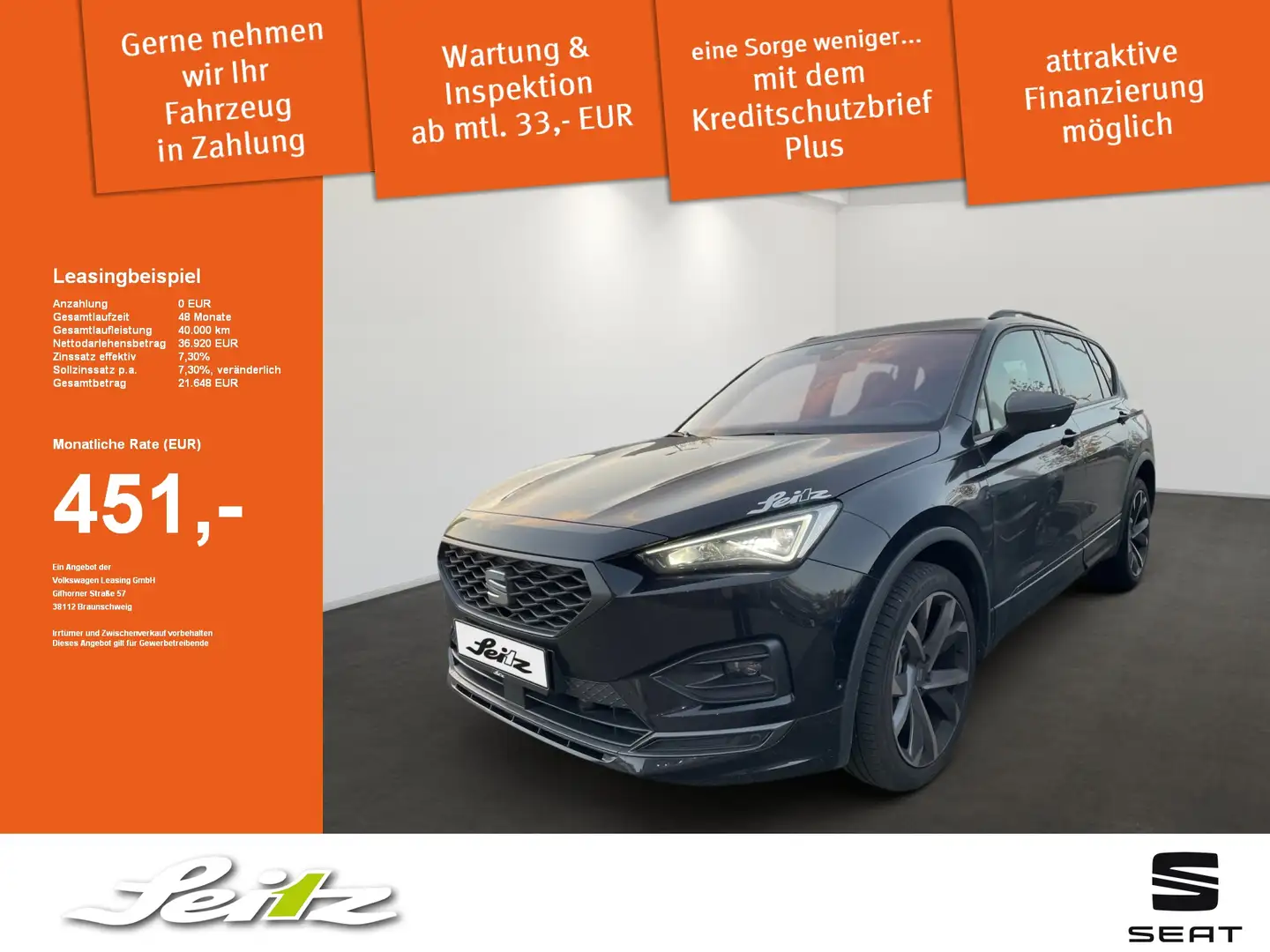 SEAT Tarraco 2.0 TDI FR *NAVI*KAMERA*LED* Noir - 1