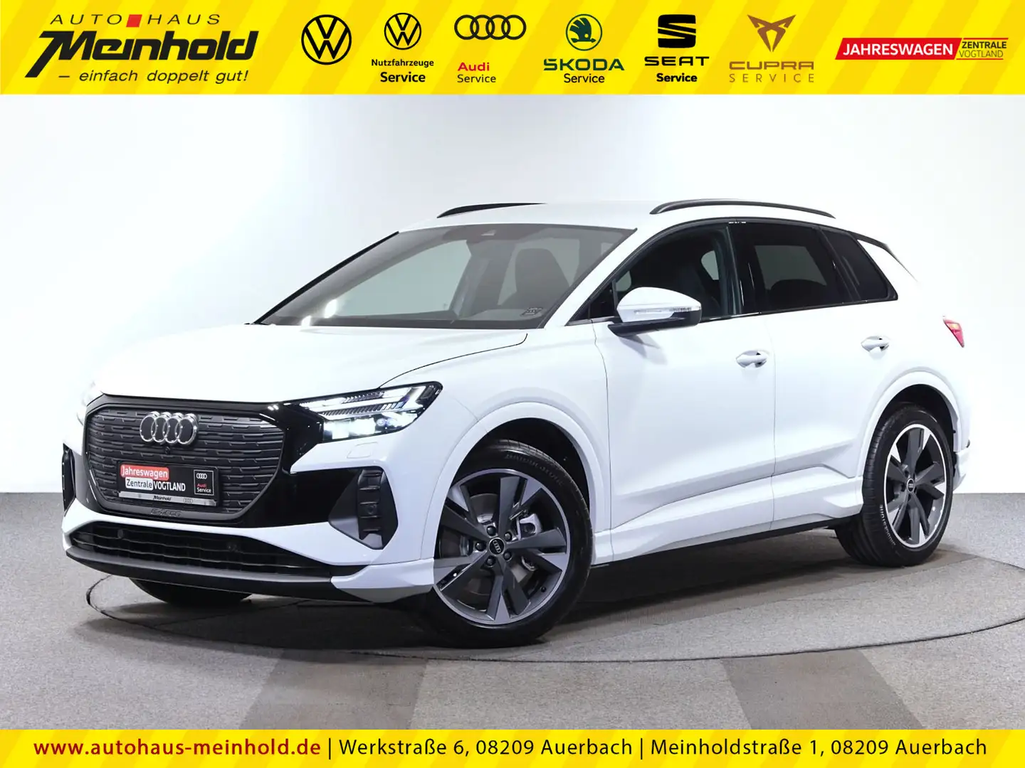 Audi Q4 e-tron 45 quattro, AHK, 20", Matrix LED, MMI, Blanc - 1