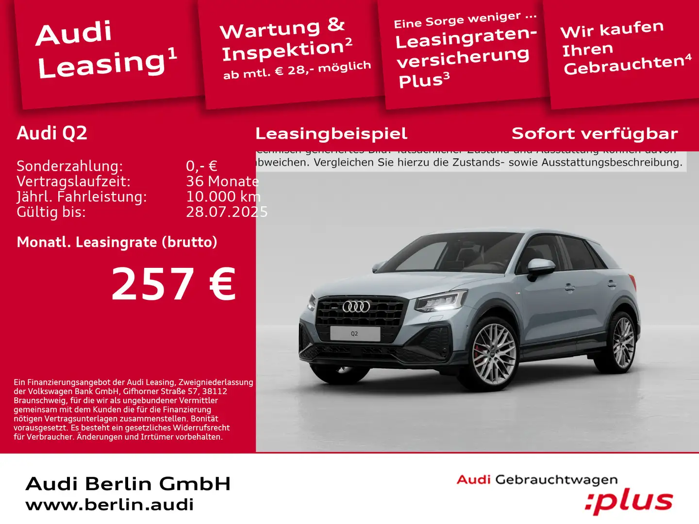 Audi Q2 S line 40 TFSI qu. S tr. Grau - 1
