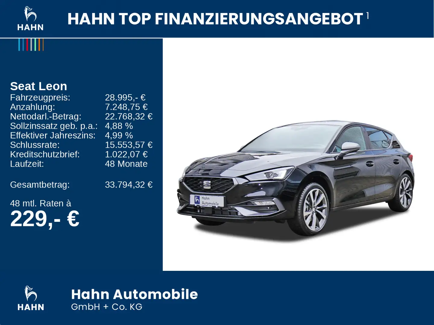 SEAT Leon FR 1.5eTSI DSG LED PDC ACC Kessy Navi Schwarz - 2