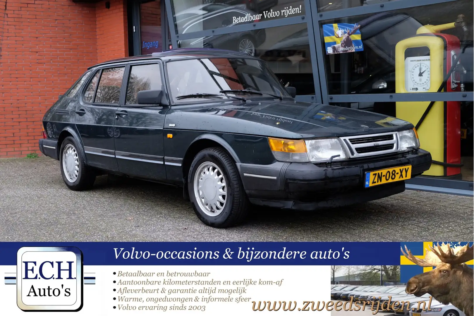 Saab 900 i 2.1-16V, Nieuwe APK t/m 2026. Groen - 1