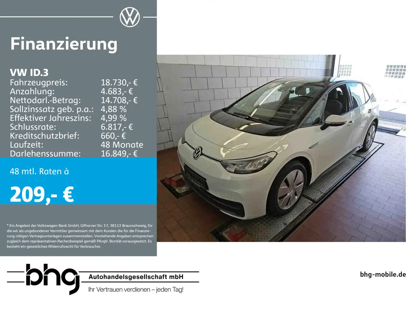Volkswagen ID.3 Performance Upgrade Pure Navi connect LED F Weiß - 1
