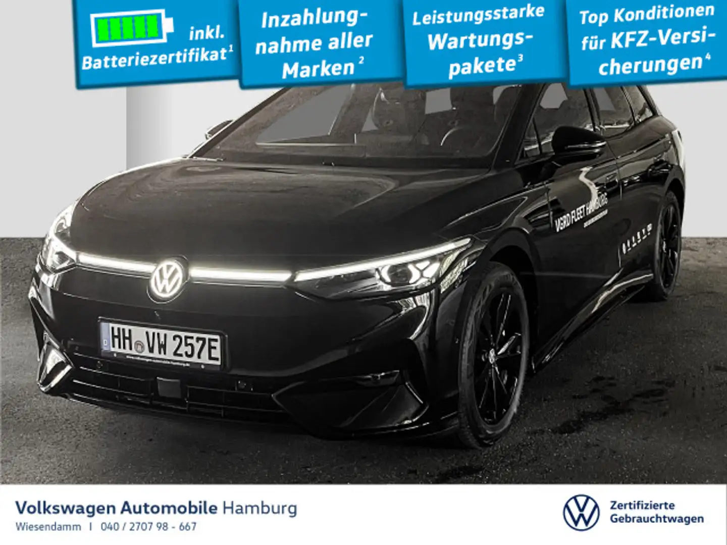 Volkswagen ID.7 Tourer Pro S Head up Display Sitzhzg AHK Schwarz - 1