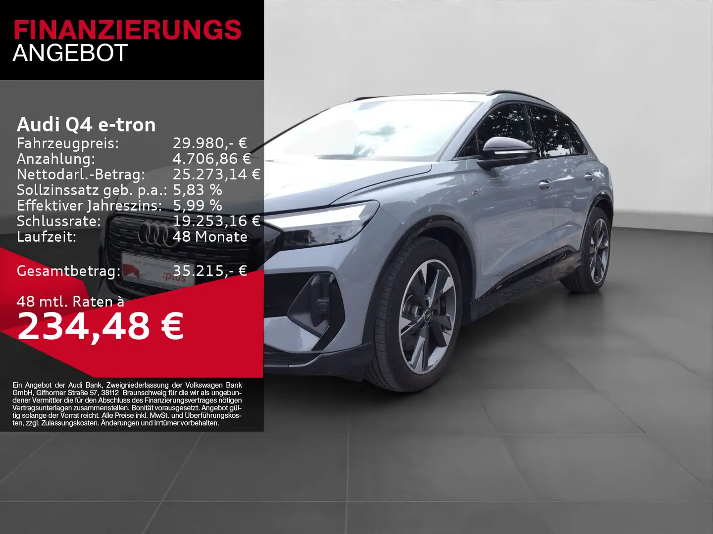 Audi Q4 e-tron 40 S LINE NAVI+ PANO PRIVACY Grau - 1