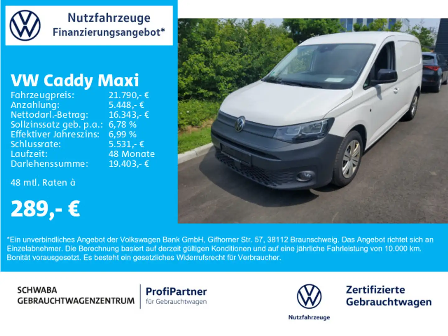 Volkswagen Caddy Maxi Cargo 2.0 TDI *AHK*NAVI*SORTIMO*16''* Blanc - 1