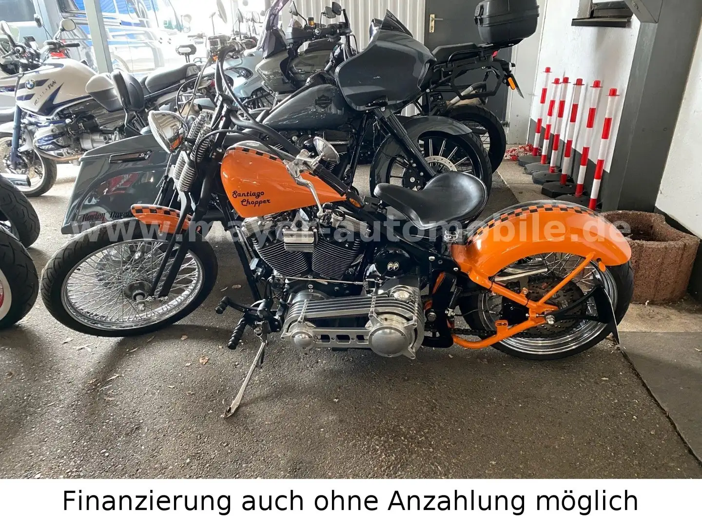 Harley-Davidson Santiago Chopper Custombike*Revtech*Springer* Orange - 2