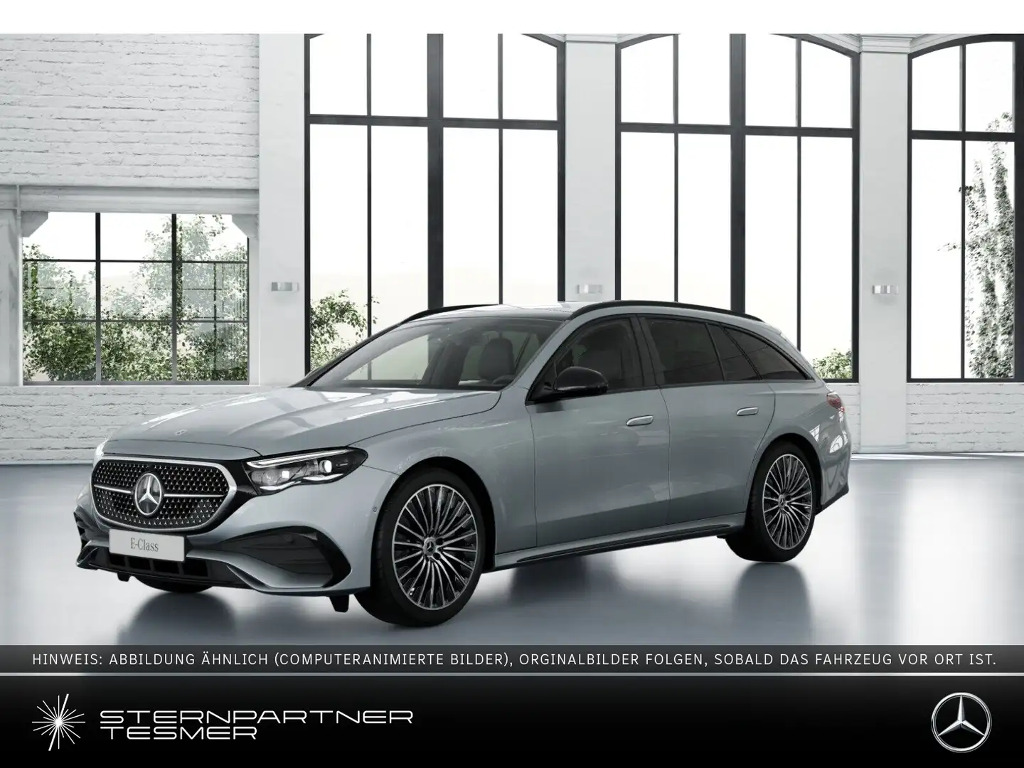 Mercedes-Benz E 220 d T #AMG #PANO #SUPERSCREEN #AHK #LEDER Silber - 1