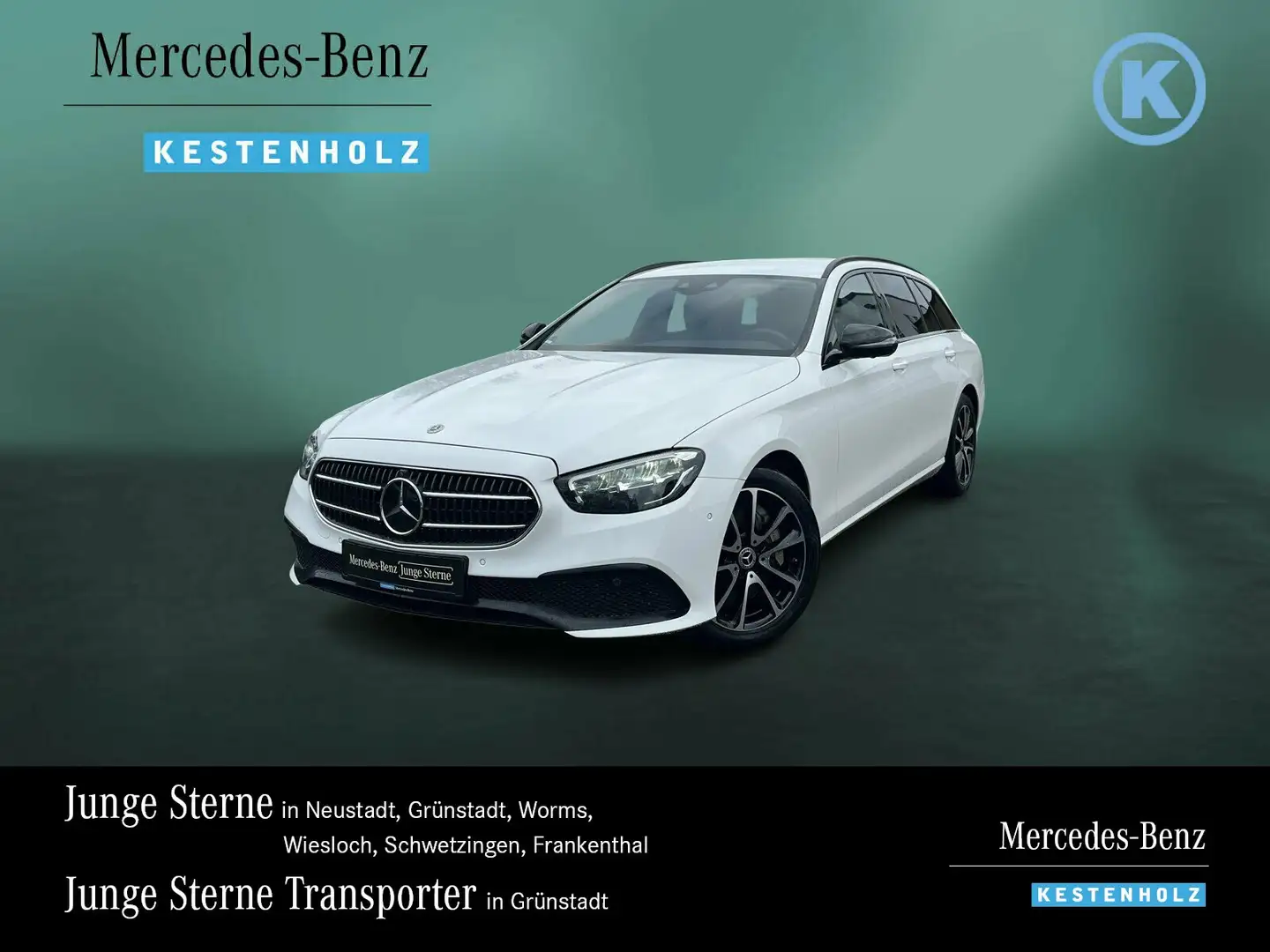 Mercedes-Benz E 400 E 400 d 4M T AVANTGARDE+NIGHT+AHK+STHZ+DISTR+360 Weiß - 1