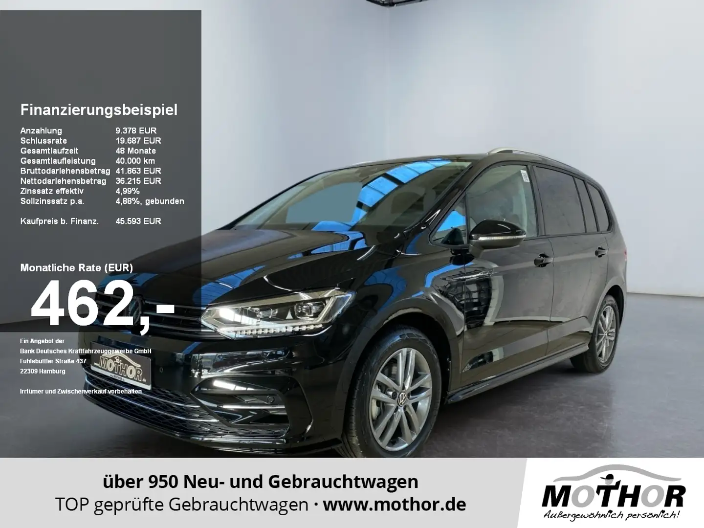 Volkswagen Touran R-Line 2.0 TDI DSG Panorama Keyless Negro - 1