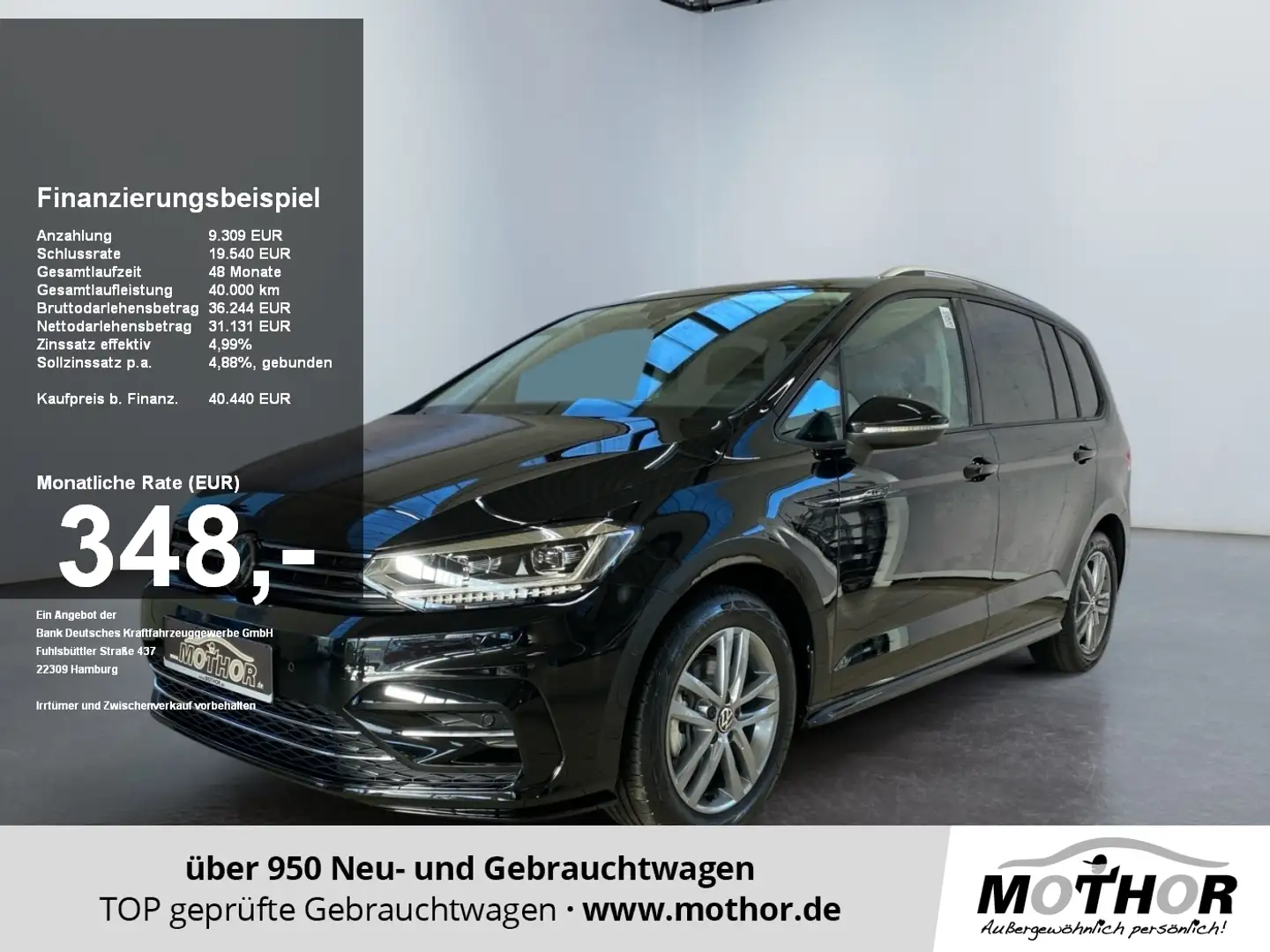 Volkswagen Touran R-Line 2.0 TDI DSG Panorama Keyless Negru - 1