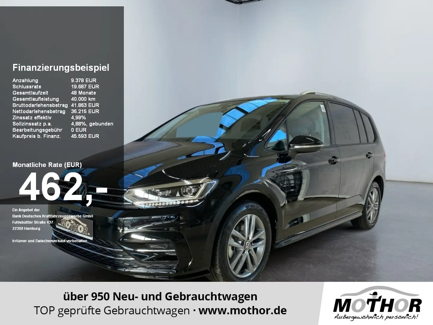 Volkswagen Touran R-Line 2.0 TDI DSG Panorama Keyless Schwarz - 1