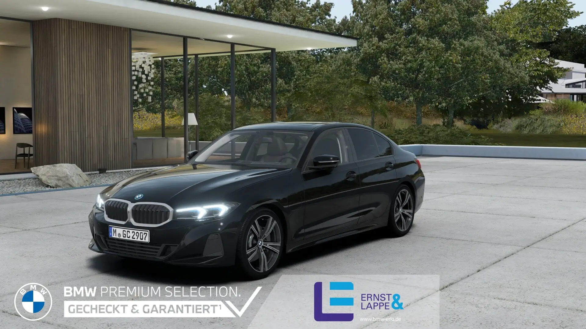BMW 330 e xDrive Limousine | Glasdach el.Sitze 360° Schwarz - 1