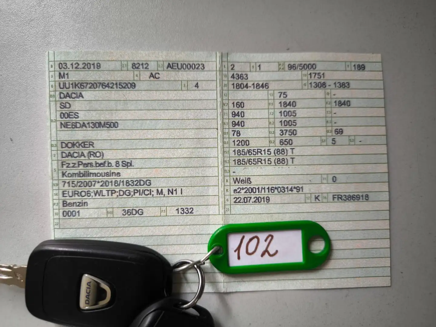 Dacia Dokker Comfort 1.3 TCE Seitenschaden Blanc - 2