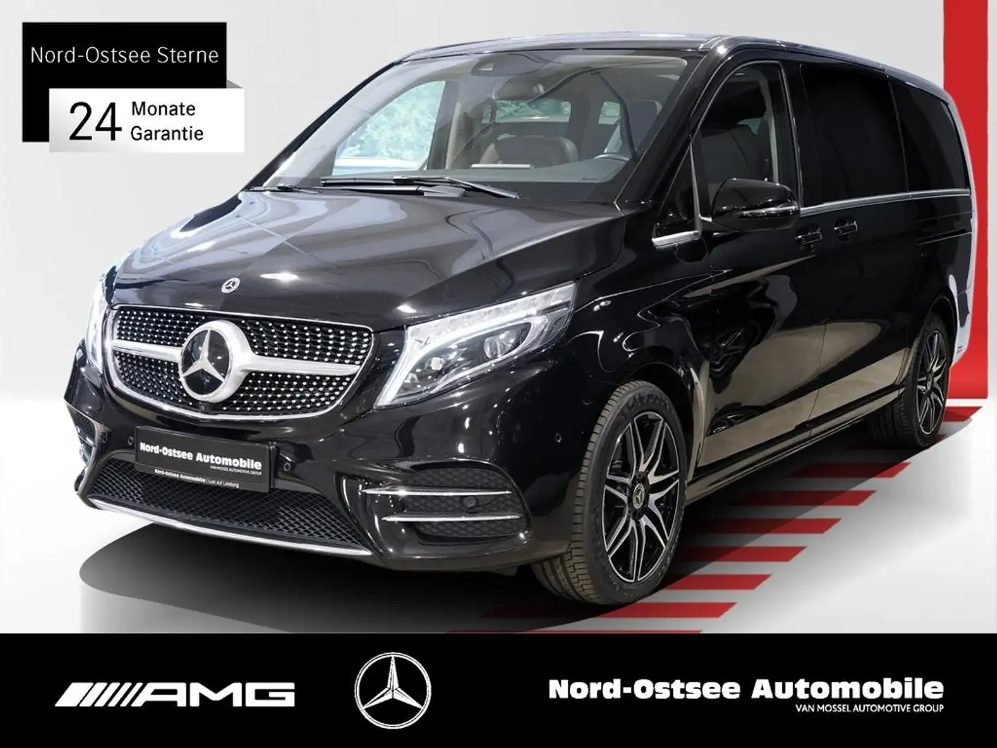 Mercedes-Benz V 300 EXCLUSIVE AMG 4MATIC AHK 2,5t DISTR 360° Noir - 1