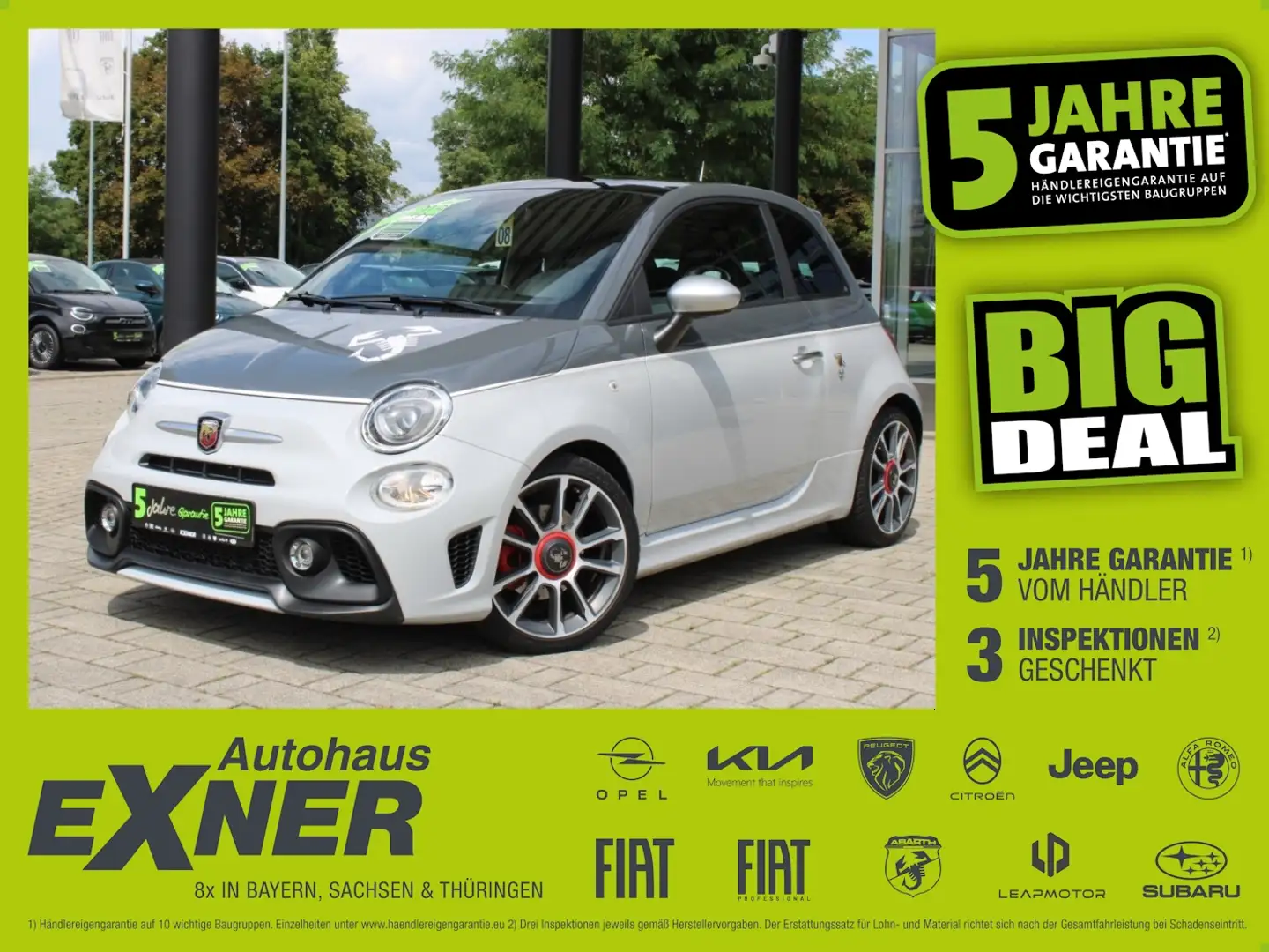 Abarth 595 Turismo 500 1.4 T-Jet 16V  Navi+Pano+SD+LM Gris - 1
