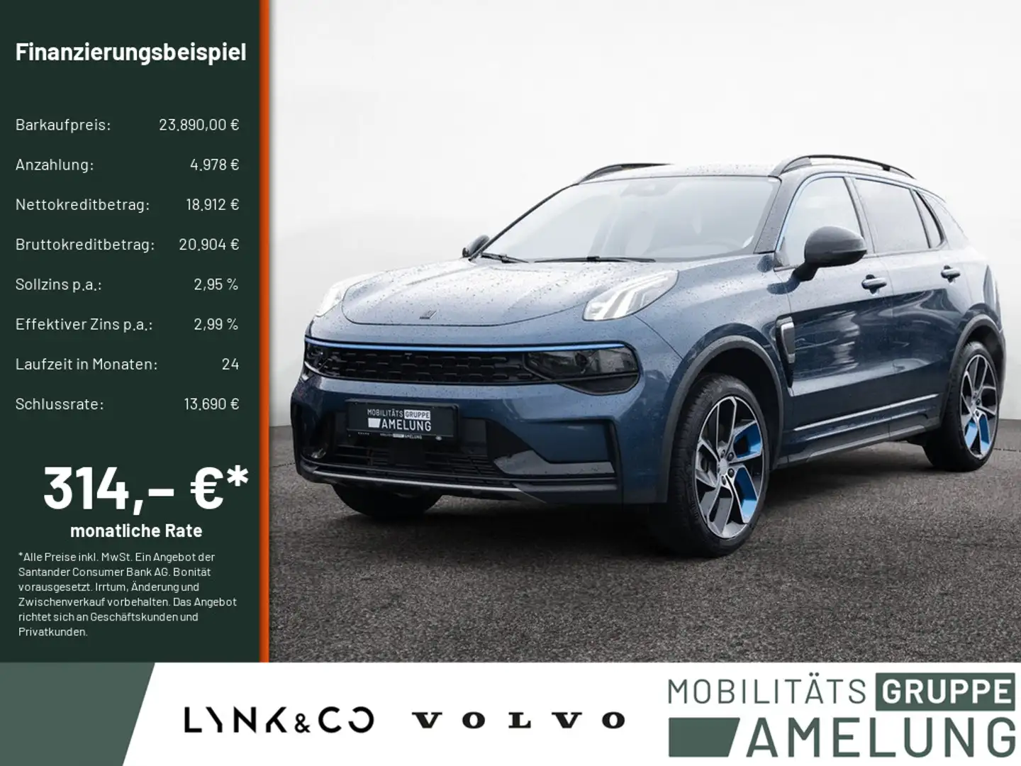 Lynk & Co 01 PHEV LED ACC KEYLESS MEMORY SHZ NAVI PANO Blau - 1