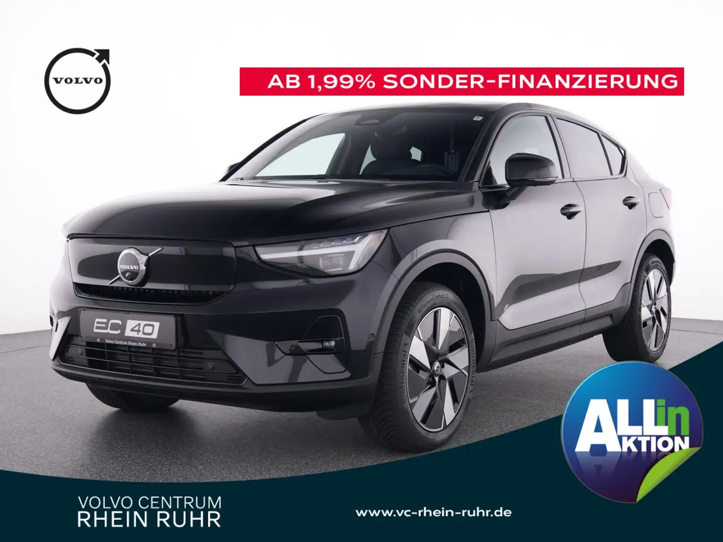 Volvo EC40 Twin Motor AWD Plus Dark+AHK+LED+Navi+DAB Schwarz - 1