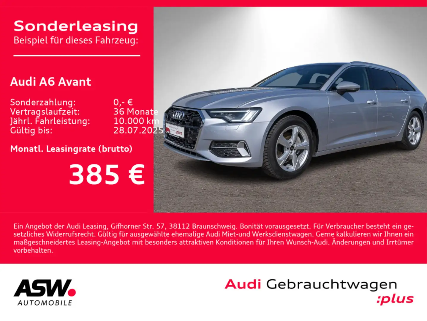 Audi A6 advanced 40TDI quattro Navi Matrix Pano Silber - 1