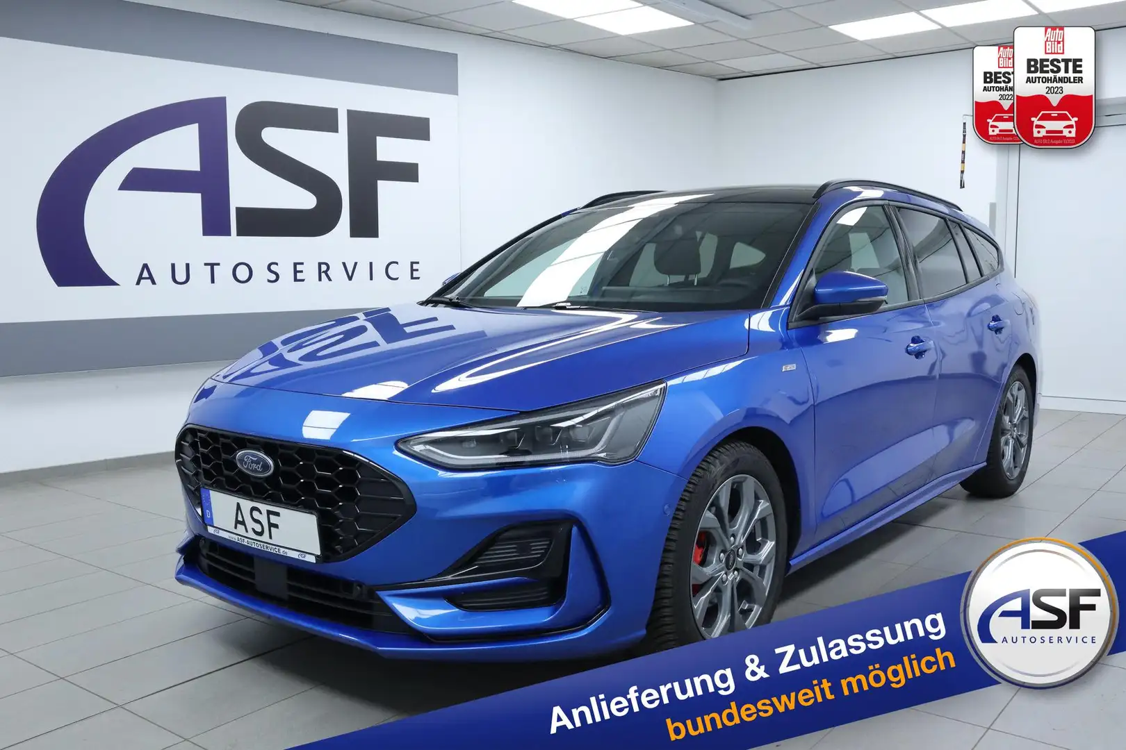 Ford Focus Turnier ST-Line X #Panorama #Matrix-LED #ACC #e... Blue - 1