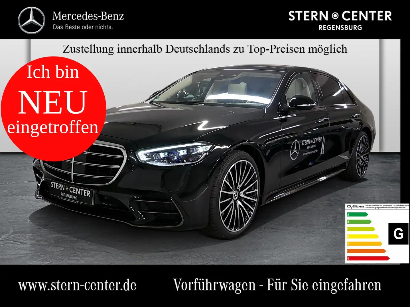 Mercedes-Benz S 580 4MATIC Limousine Langversion Sitzklima Zwart - 1