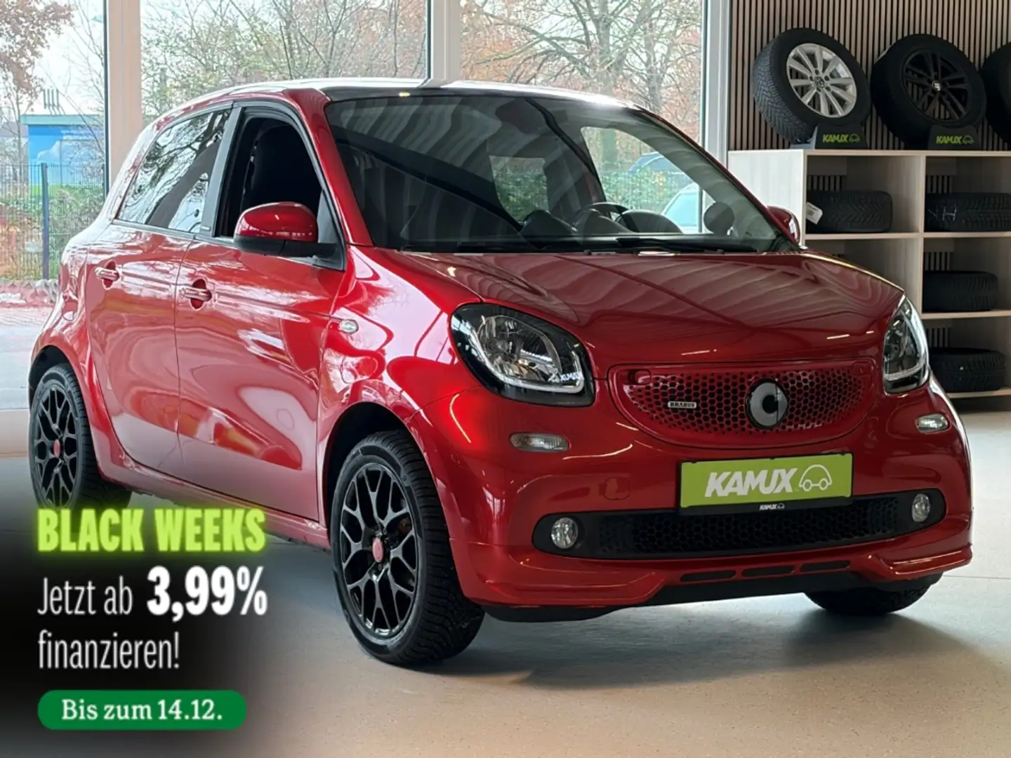 smart forFour 0.9T 6G-DCT BRABUS+PANO+KAMERA+JBL+TEMPO Rot - 1