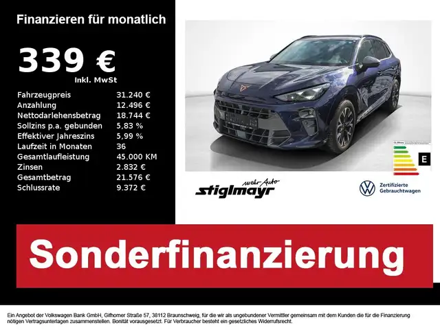 CUPRA Terramar 1.5 eTSI DSG KAMERA+SITZHG+NAVI+KLIMA