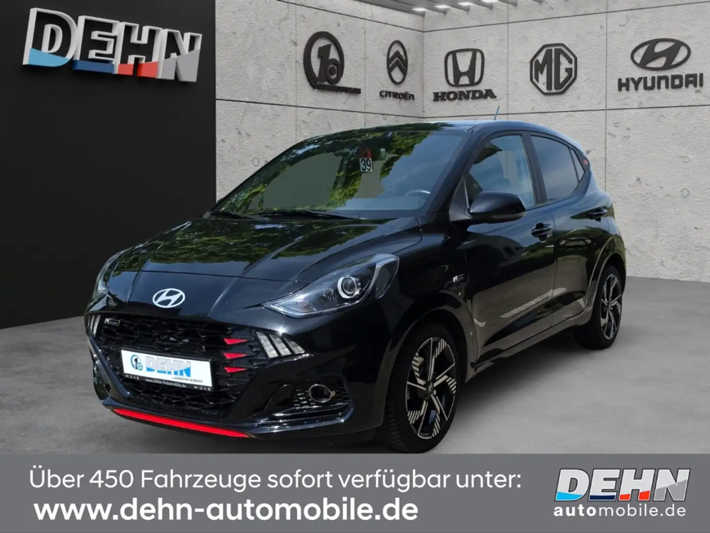 Hyundai i10 N-Line 1.0 Turbo Navi Sportpaket Virtual Zwart - 2