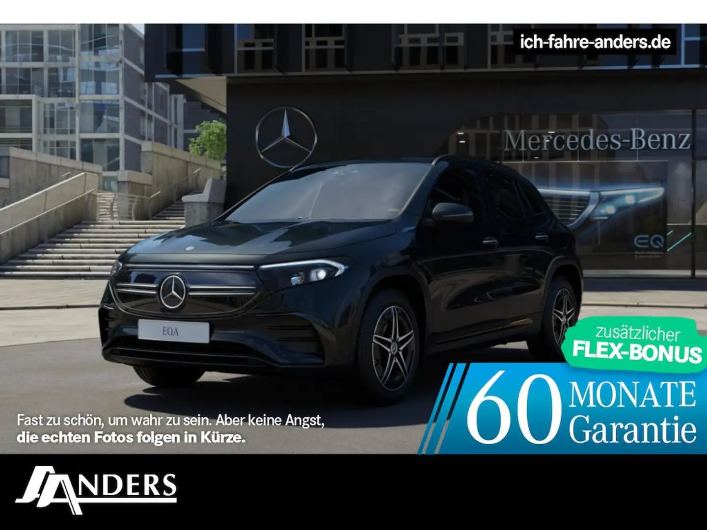 Mercedes-Benz EQA 300 4M AMG+MBUX+Night+Dist+Key+Kam+HUD+SOUND Noir - 1