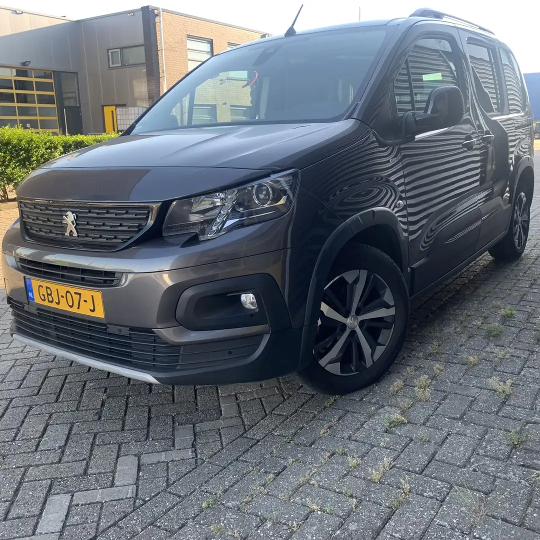 Peugeot Rifter 1.2 Puretech GT-Line  als nieuw !!!!! Grijs - 1