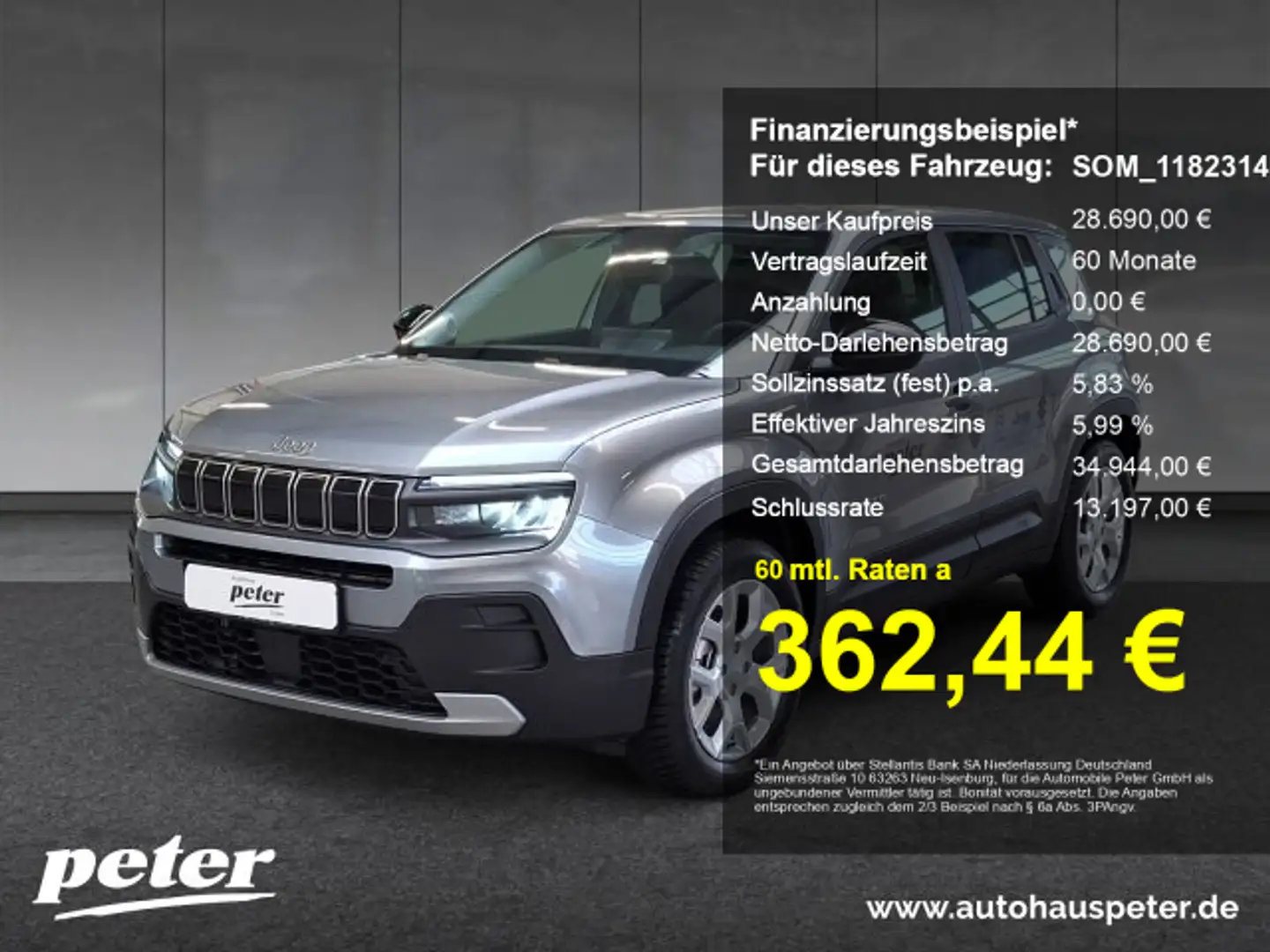 Jeep Avenger Avenger e-Hybrid MY24 Altitude 1.2l T3 48V 81kW Grau - 1