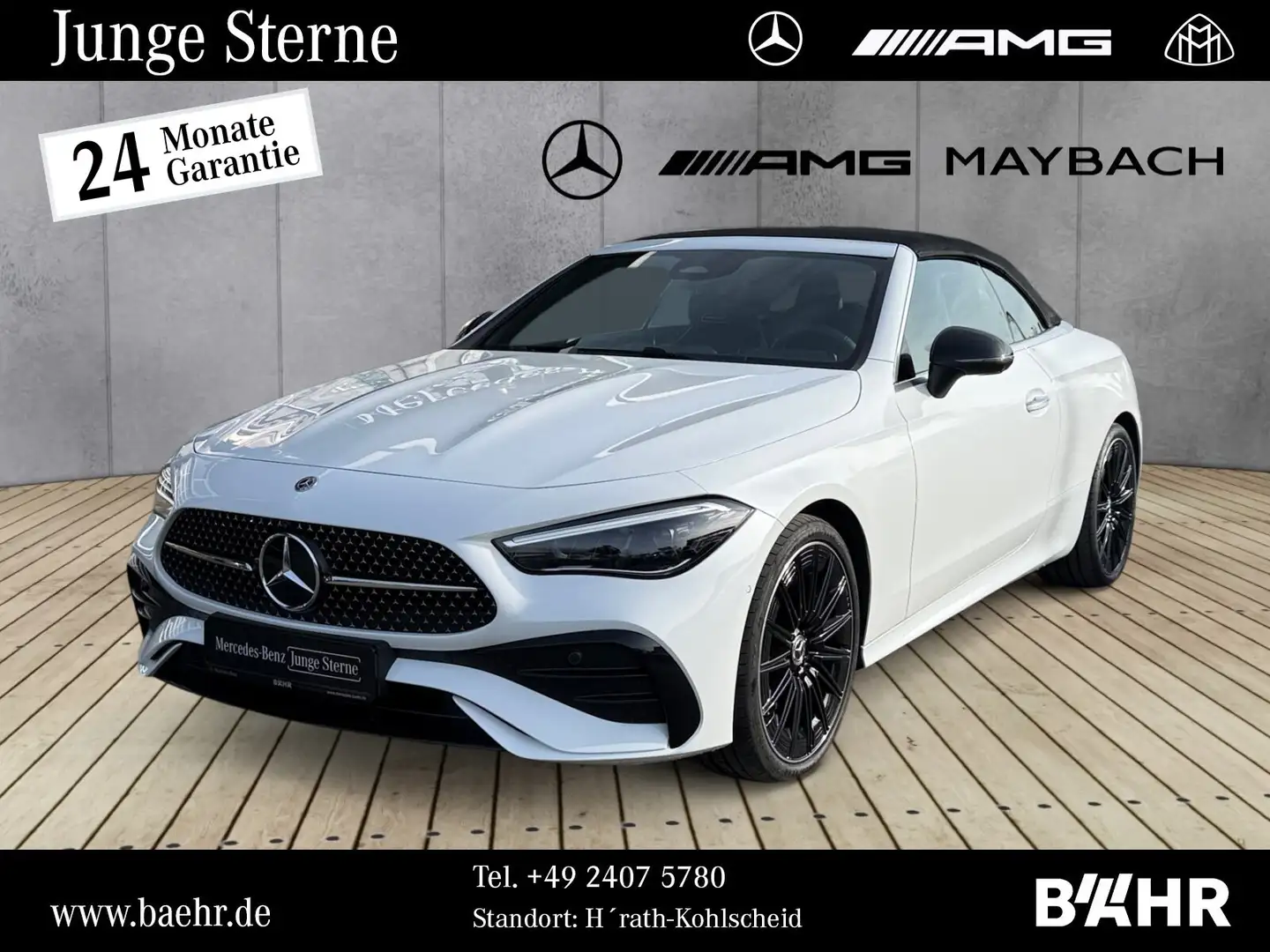 Mercedes-Benz CLE 220 CLE 220 d Cabrio AMG+Night/Burmester3D/360°/20" Weiß - 1