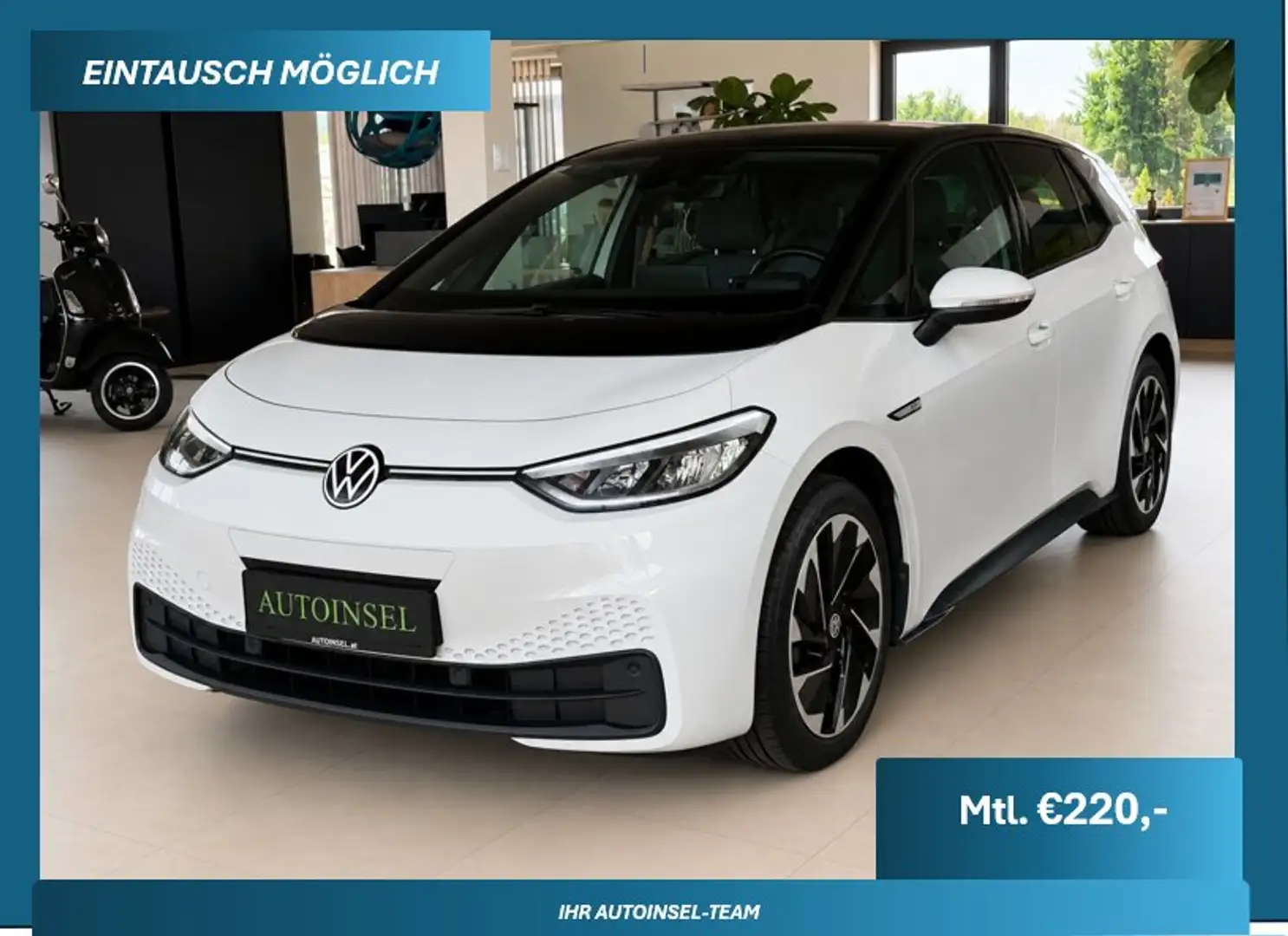 Volkswagen ID.3 Pro Performance ACC 5 Sitze 90% SoH 58 KWh Weiß - 1