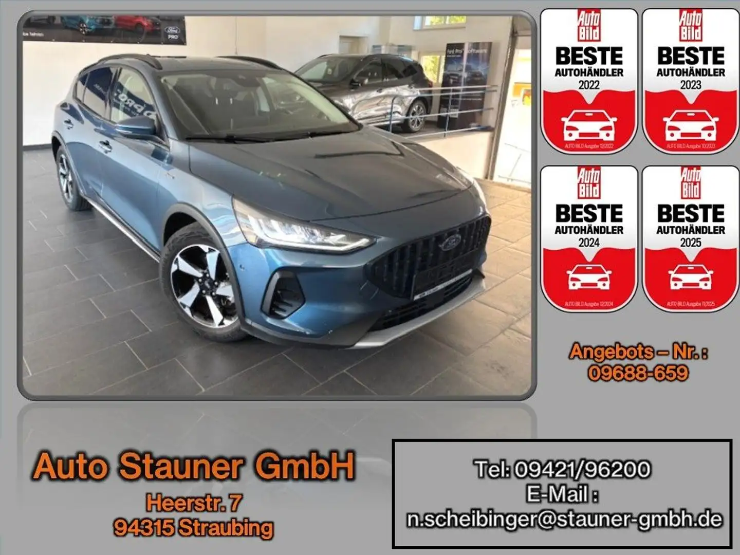 Ford Focus 1.0 EcoBoost MHEV Active*AHK*iACC*KAMERA* Blau - 1