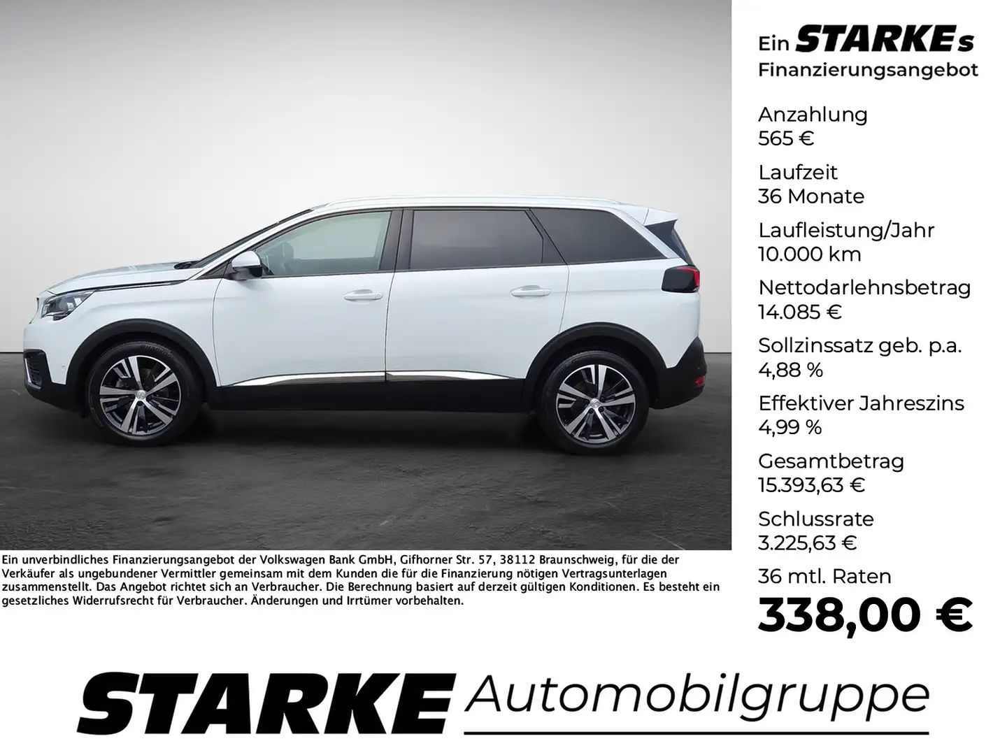 Peugeot 5008 1.5 BlueHDi Allure Klima Sitzheizung Einparkhilfe Blanc - 1