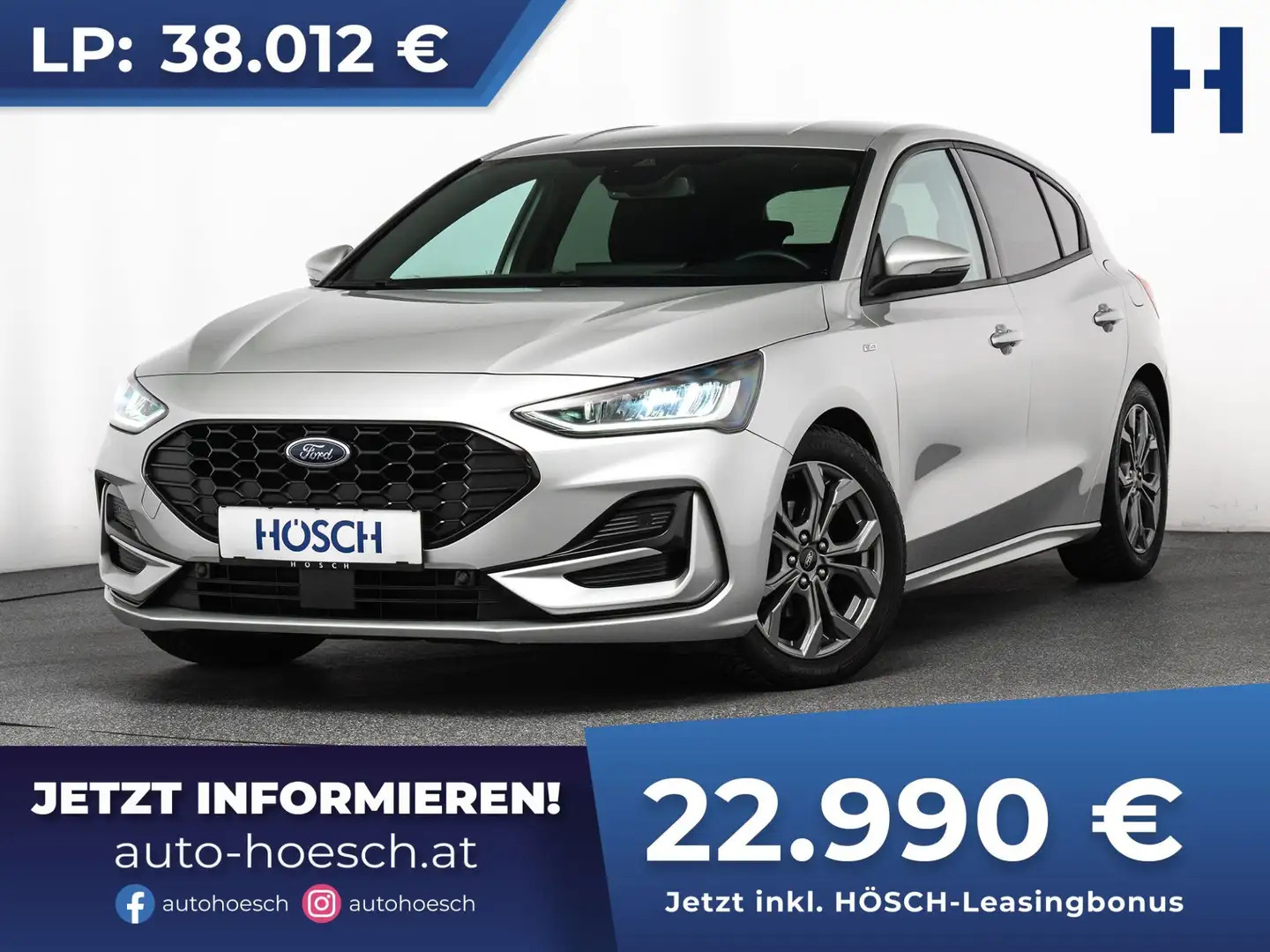 Ford Focus 1,5 EcoBlue ST-Line Aut. ACC KAMERA TOP ANGEBOT Silber - 1