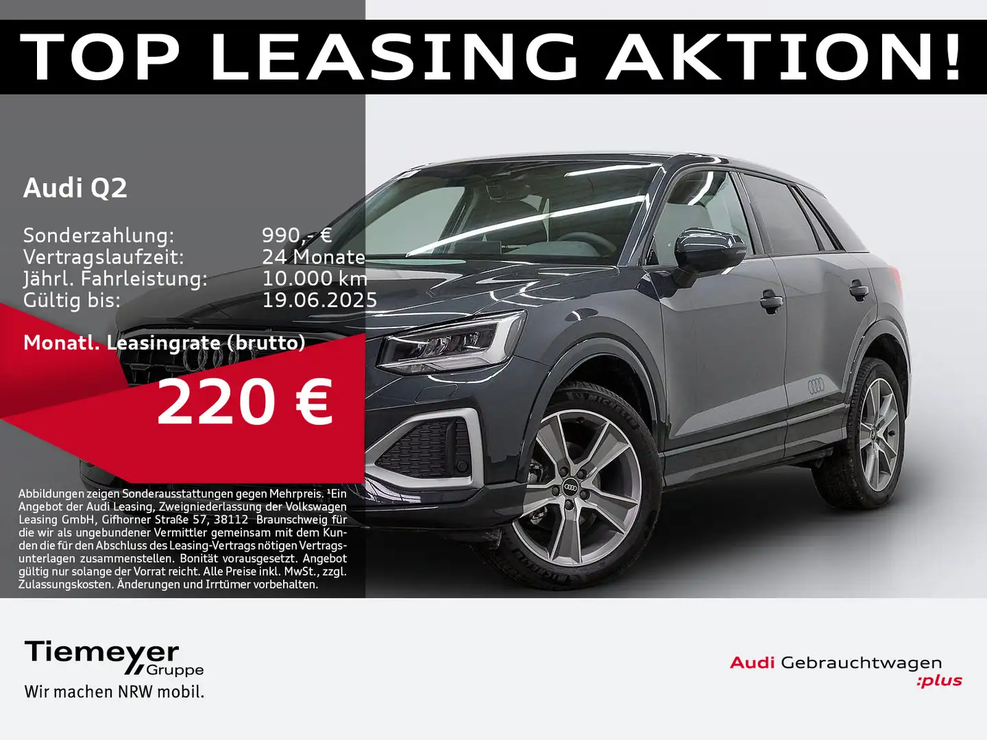 Audi Q2 35 TFSI ADVANCED LM18 NAVI AHK eKLAPPE Gris - 1