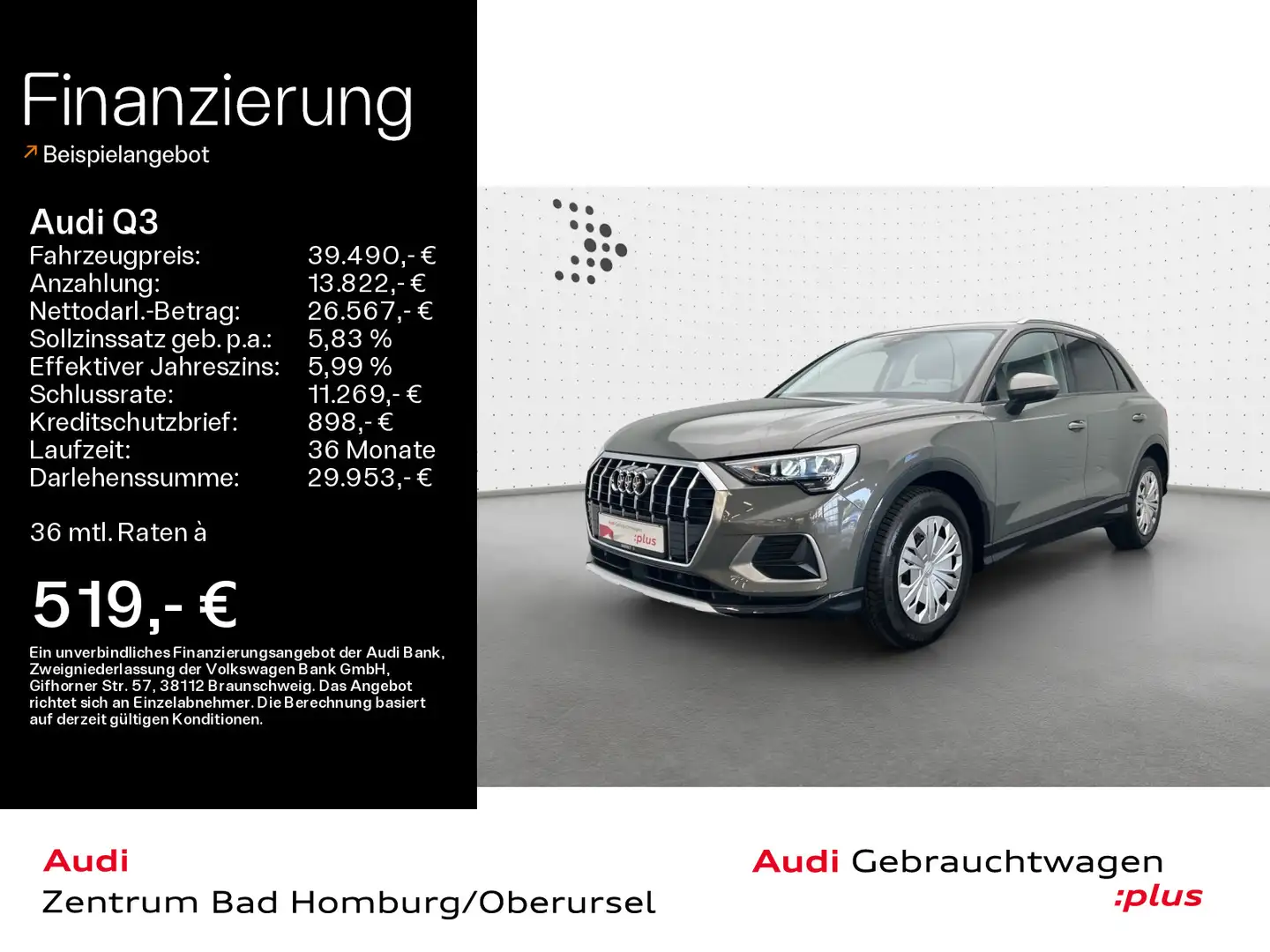 Audi Q3 advanced 35 TFSI*Audi connect*Navi*AHK*Standh Gris - 1