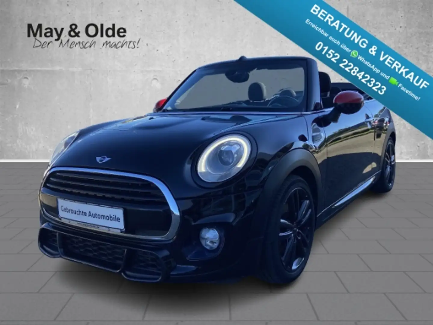 MINI Cooper Cabrio JCW Navi LED har/kar T-Leder SHZ Schwarz - 1