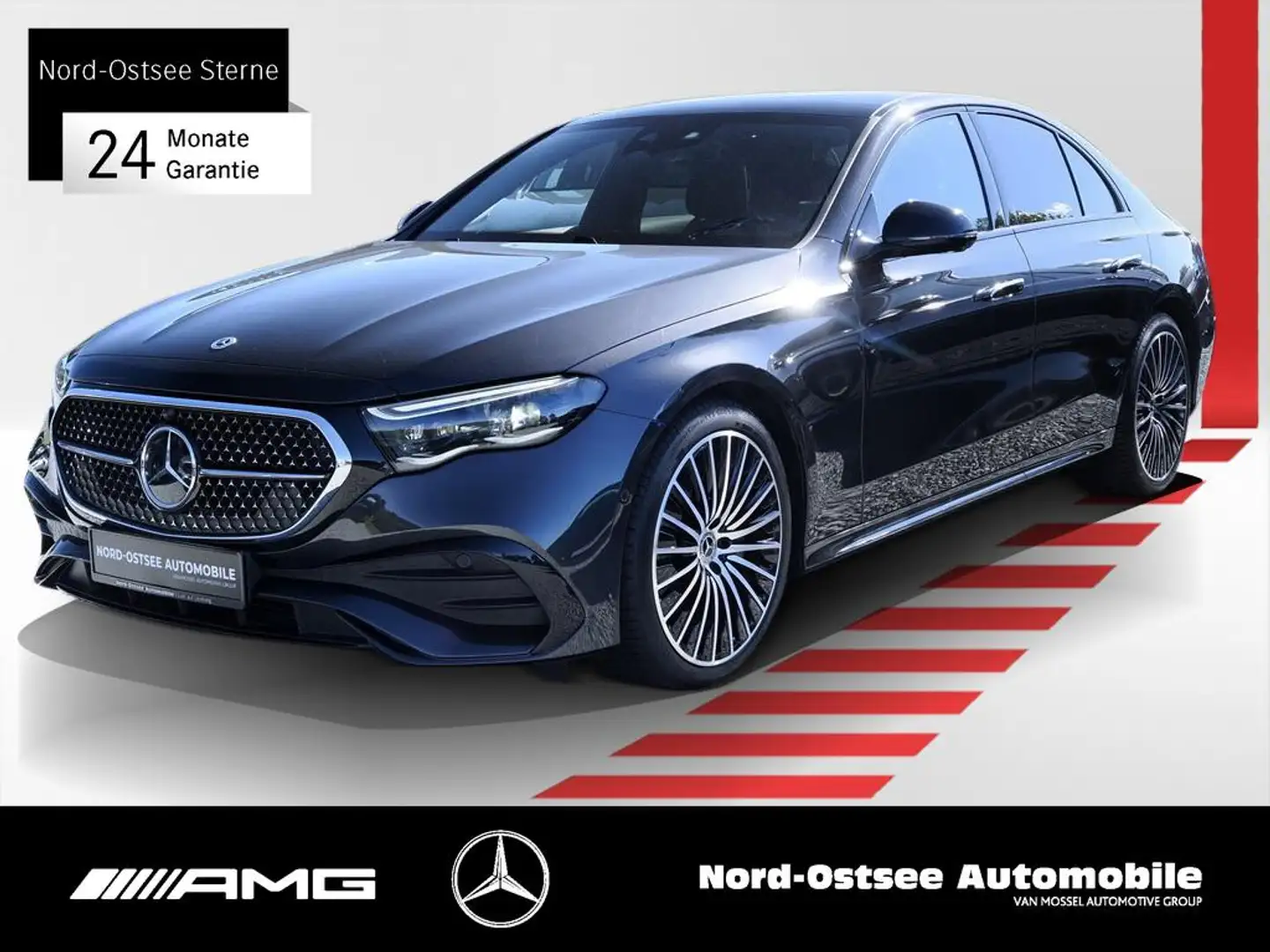 Mercedes-Benz E 220 d AMG PANO BURMESTER NIGHT Grijs - 1