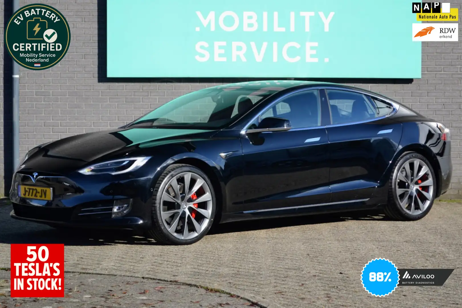 Tesla Model S Performance Ludicrous SOH88% Pano Cam Leder Noir - 1