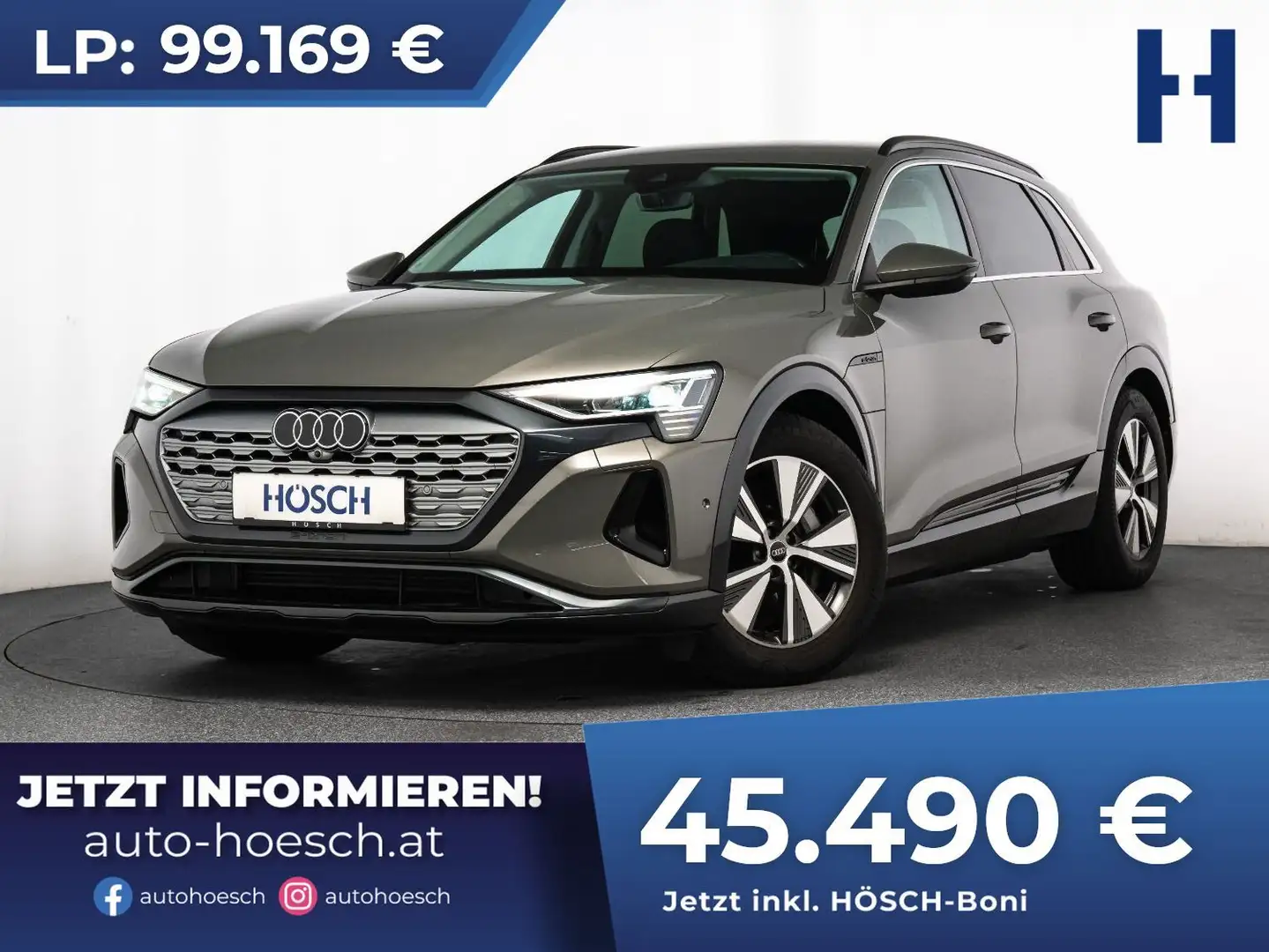 Audi Q8 e-tron 55 quattro adv. 2xASSISTENZ LUFT MEGA-PREIS -54% Grau - 1