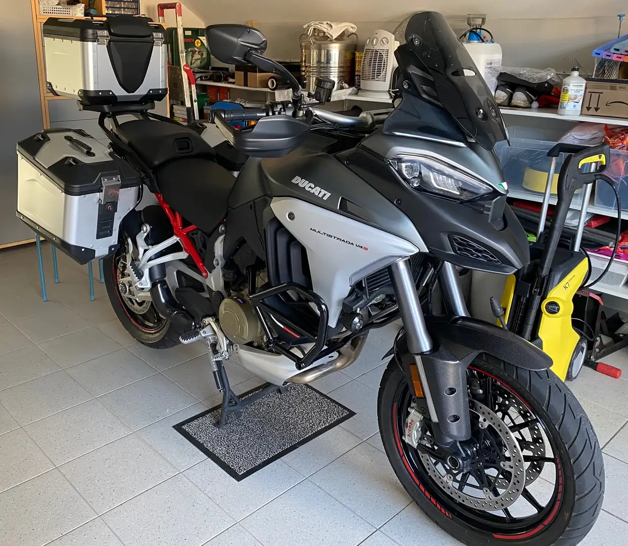 Ducati Multistrada V4 S Full-Topcase-Keyless Grau - 2