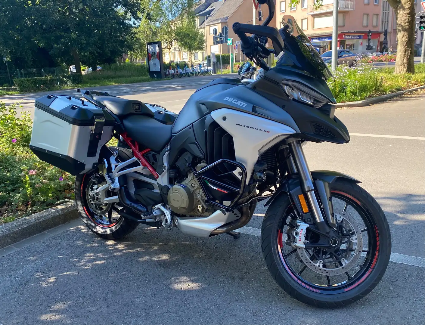 Ducati Multistrada V4 S Full-Topcase-Keyless Grau - 1