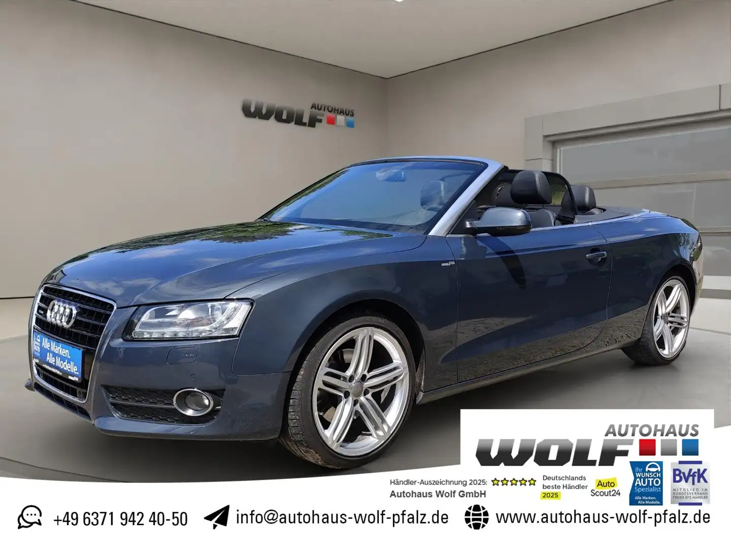 Audi A5 3.2 V6 Quattro B&O~BlindSpot~Light Assist~ACC~Xeno Gris - 1