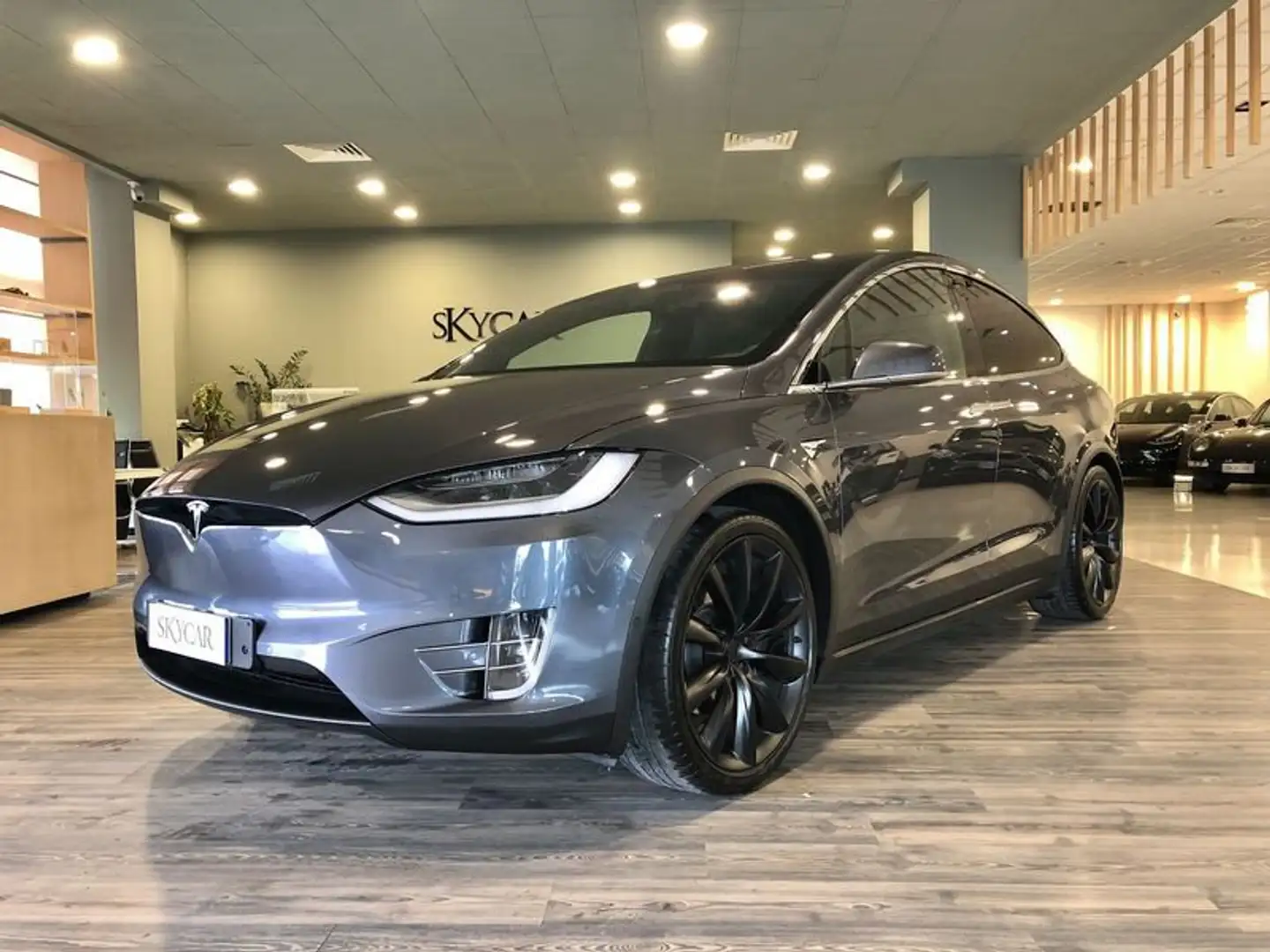 Tesla Model X Long Range AWD Raven 7 Posti  Gancio traino Grigio - 1