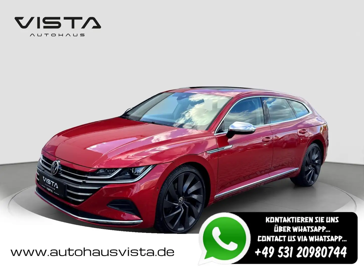 Volkswagen Arteon Elegance 2.0 TDI*360*20ZOLL*PANO*HUD*KEYL Rot - 1
