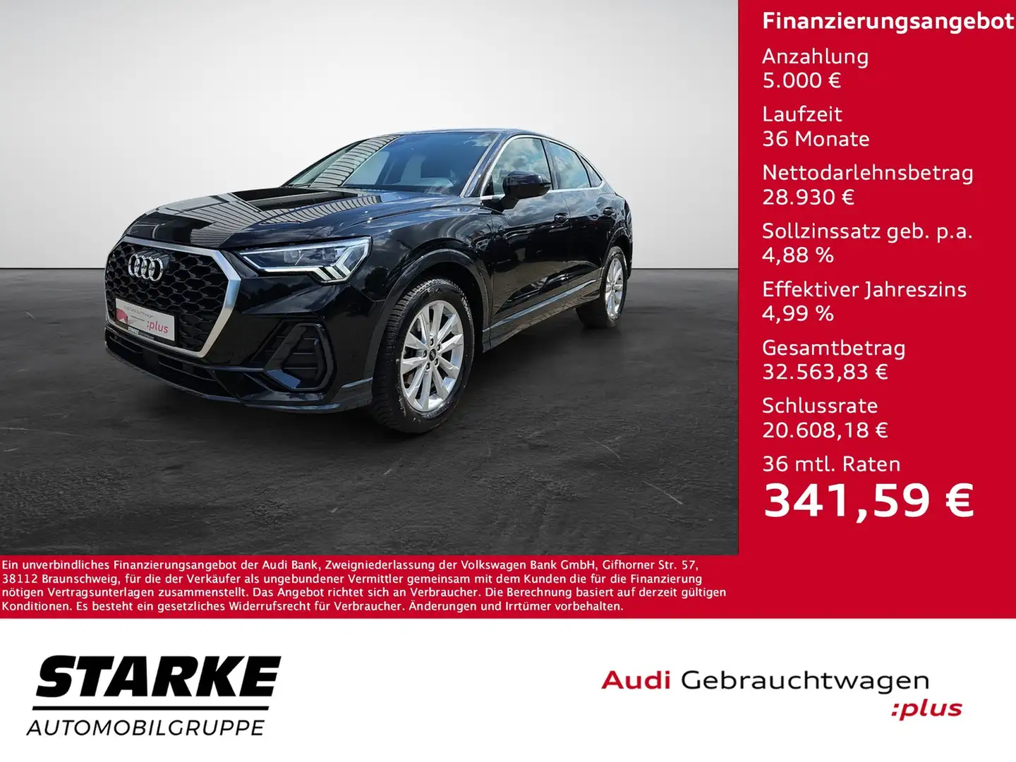 Audi Q3 Sportback 35 TFSI S tronic NaviPlus TopView GRA... Zwart - 1